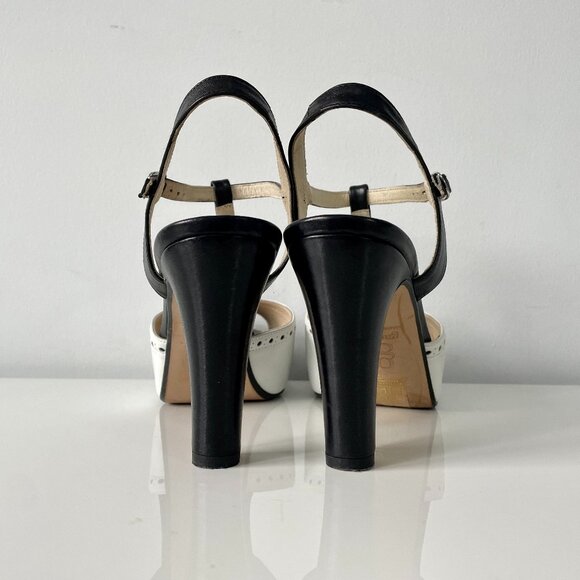 Vintage - Gadea of Spain Black & White Leather "Mary Jane" Shoes - Picture 5 of 13